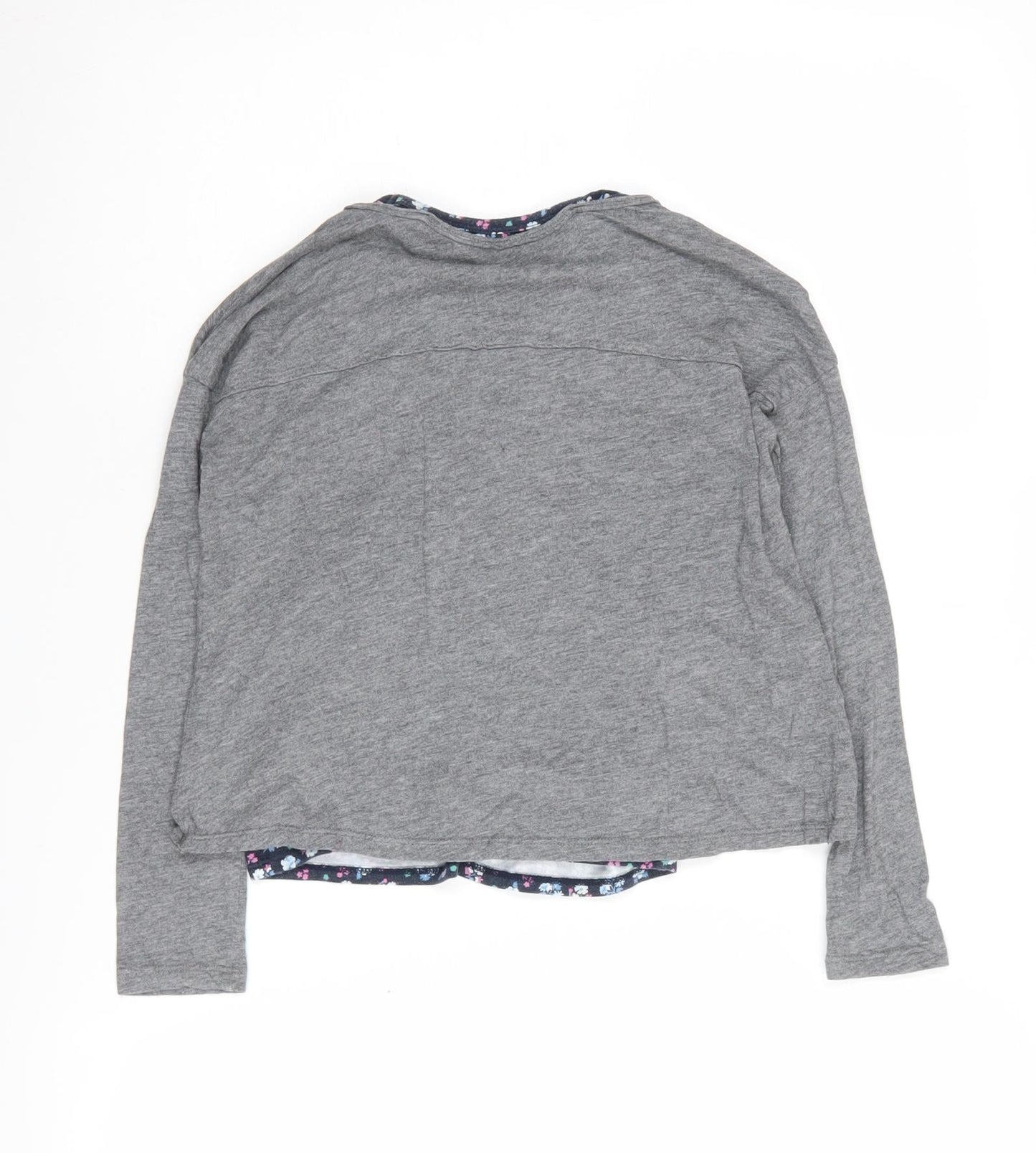 Abercrombie Kids Grey Girls Long Sleeve T-Shirt 7-8 Years