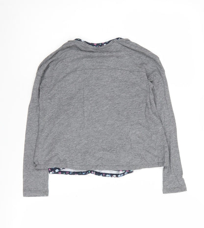 Abercrombie Kids Grey Girls Long Sleeve T-Shirt 7-8 Years