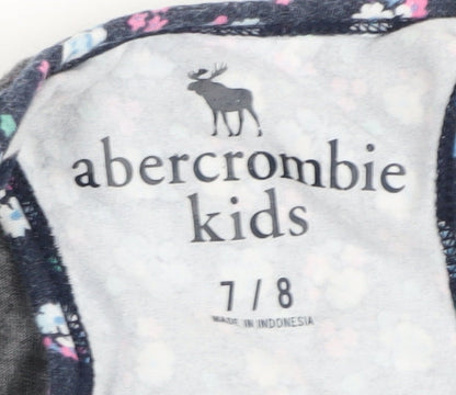 Abercrombie Kids Grey Girls Long Sleeve T-Shirt 7-8 Years
