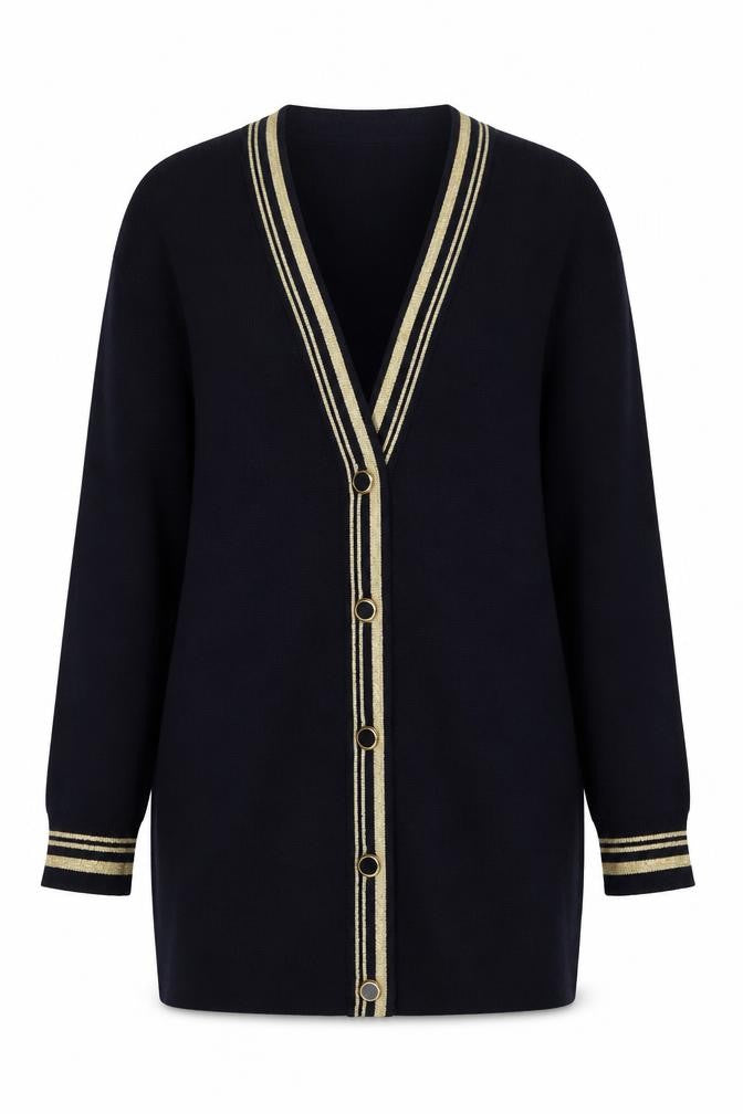 Womens UK Size M Viyella Black Cardigan Jumper