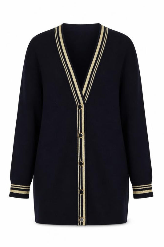 Womens UK Size M Viyella Black Cardigan Jumper