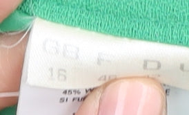 Jacques Vert Women's Green Pencil Skirt Size 16