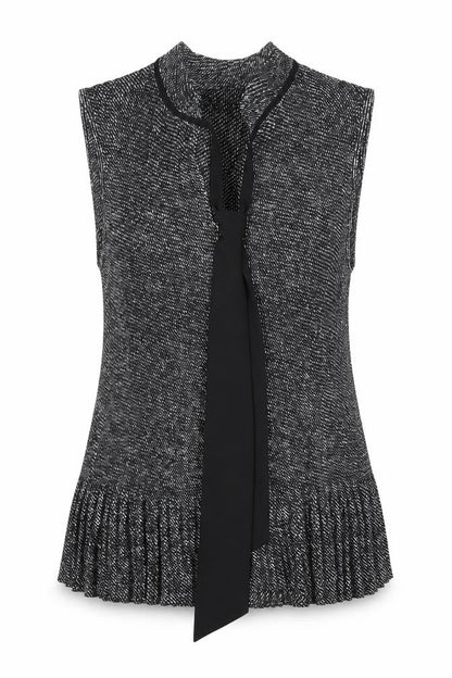 Womens UK Size 6 DKNY Black Tunic Blouse