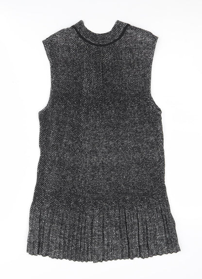 Womens UK Size 6 DKNY Black Tunic Blouse