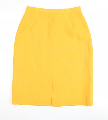 Jacques Vert Women's Yellow Pencil Skirt Size 14