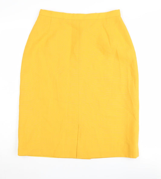 Jacques Vert Women's Yellow Pencil Skirt Size 14