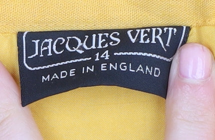 Jacques Vert Women's Yellow Pencil Skirt Size 14