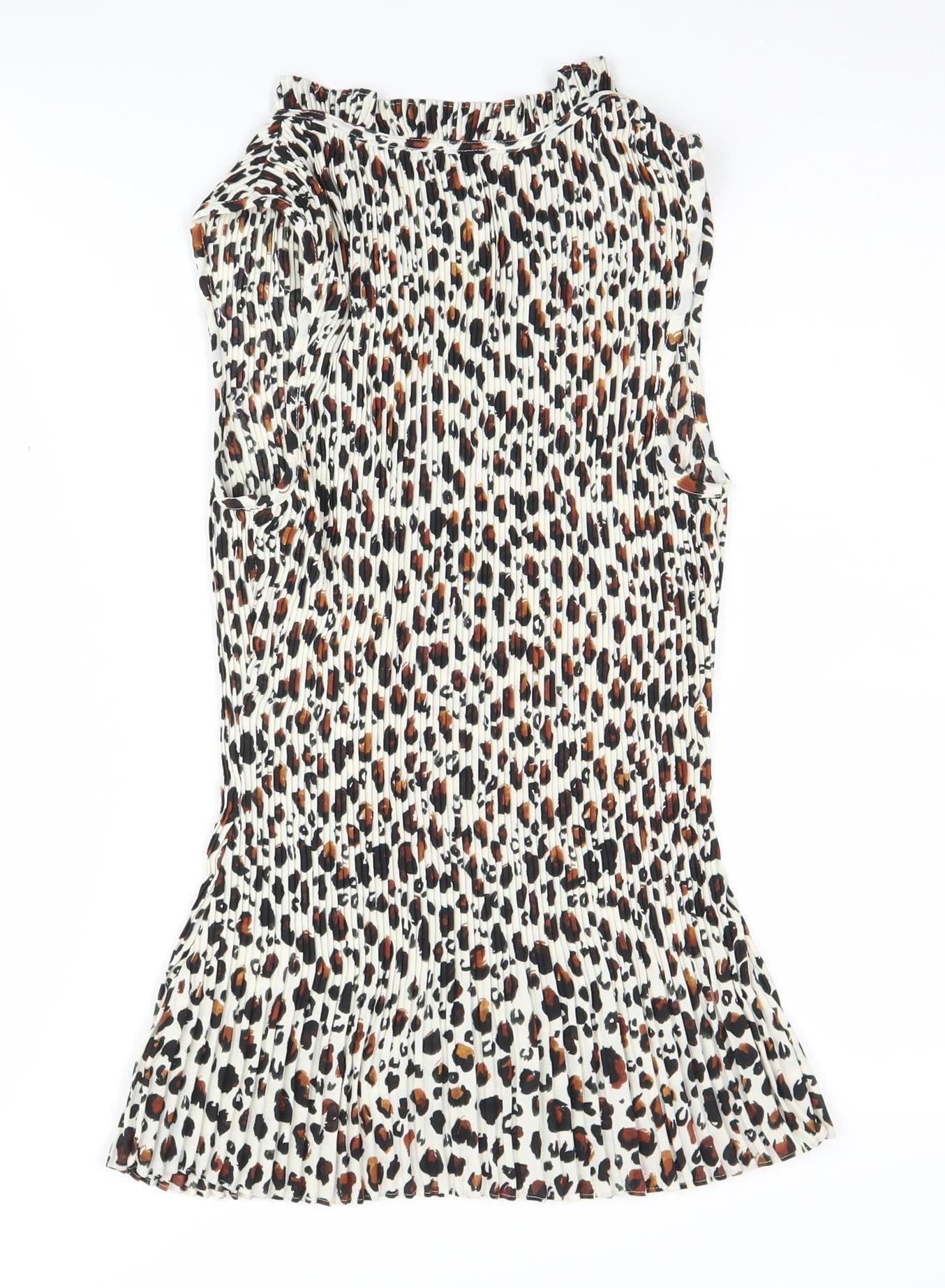 DKNY Women's Multicoloured Animal Print Blouse S