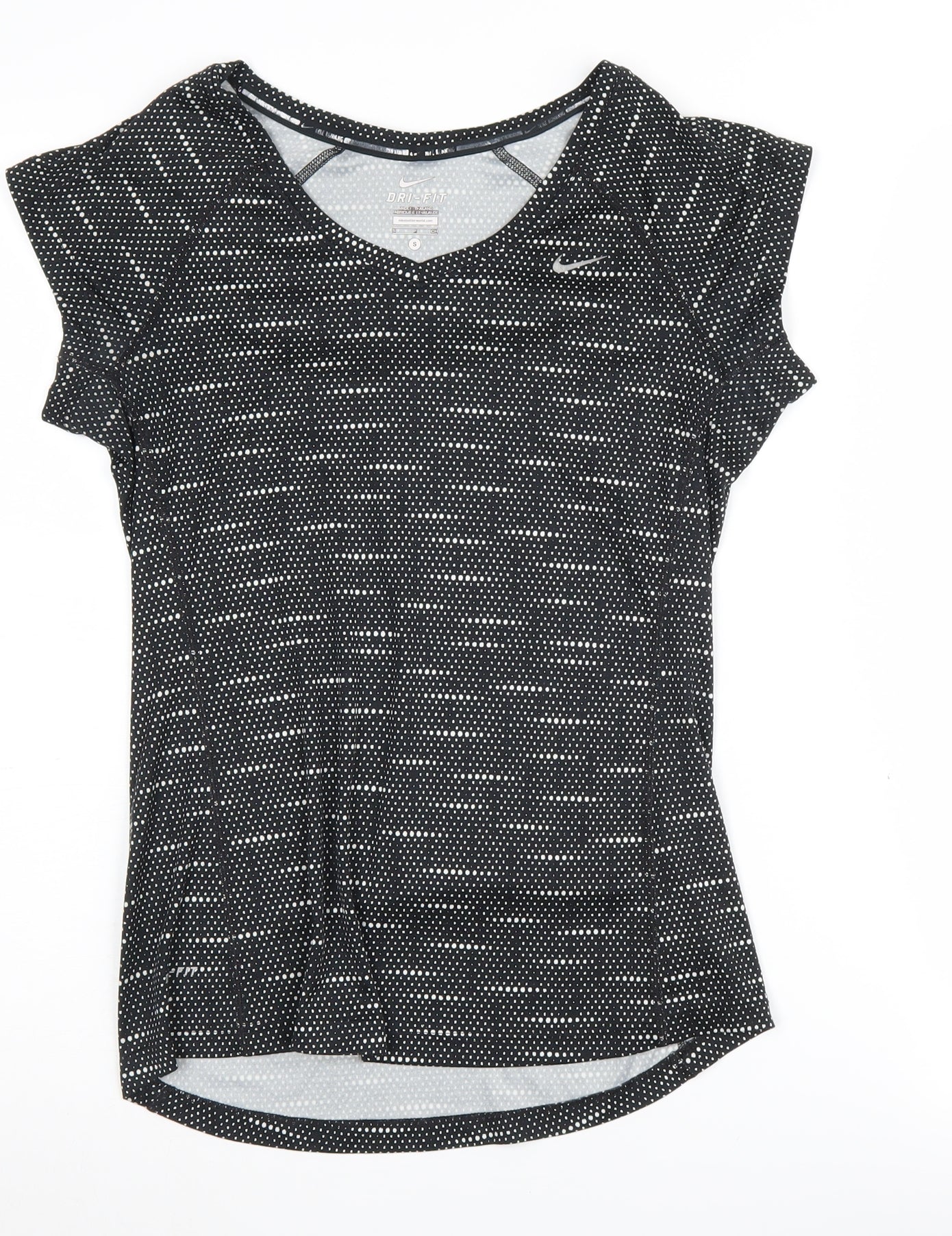 Nike Women's Black Polka Dot Running T-Shirt Size S