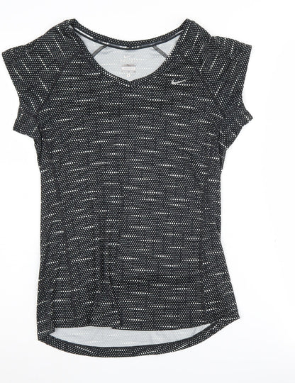 Nike Women's Black Polka Dot Running T-Shirt Size S
