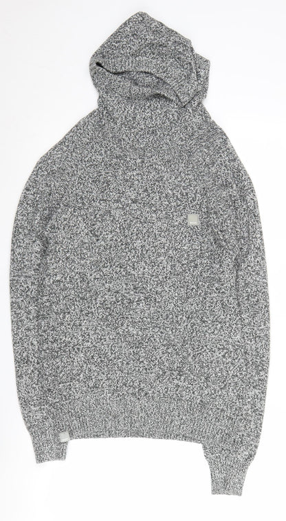 Unisex Adults UK Size M Bench Grey Pullover Hoodie