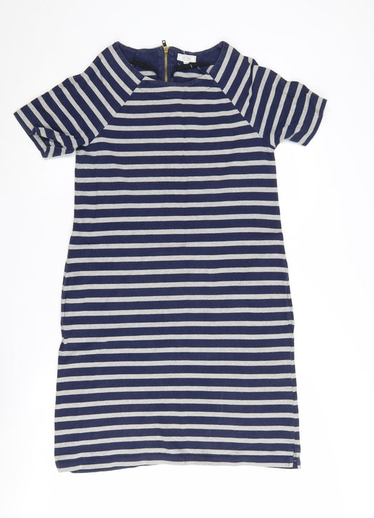 Fat Face Women's Navy Striped Shift Dress UK 10
