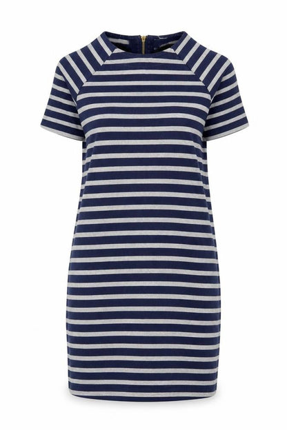 FatFace Women's Navy Striped Shift Dress UK 10