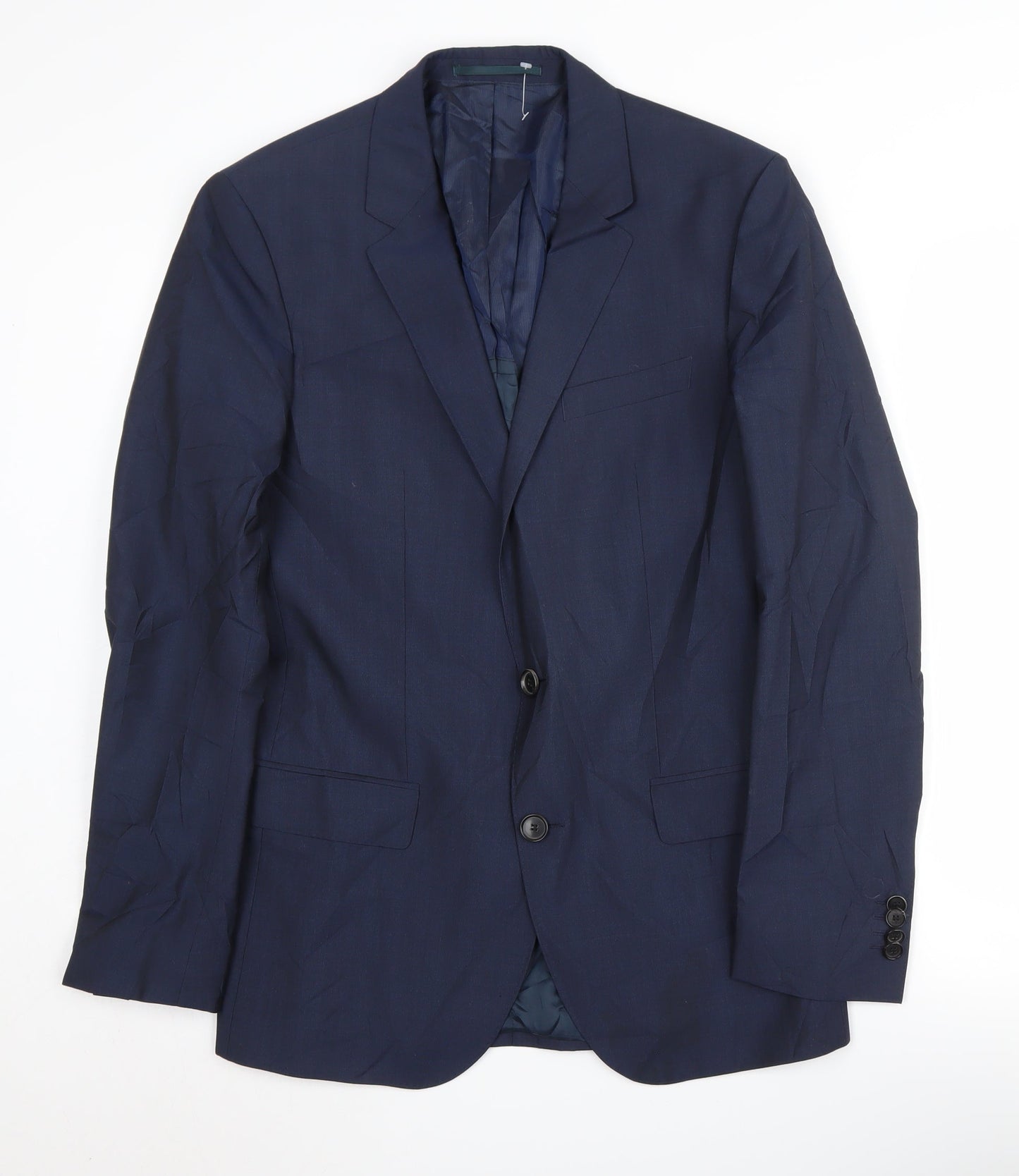 Mens UK Size 38 HUGO BOSS Regular Blue Suit Jacket
