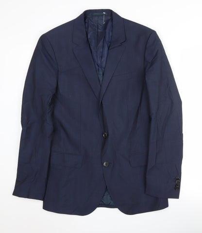 Mens UK Size 38 HUGO BOSS Regular Blue Suit Jacket