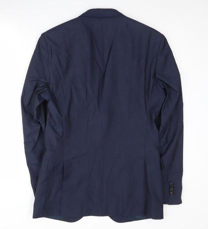Mens UK Size 38 HUGO BOSS Regular Blue Suit Jacket