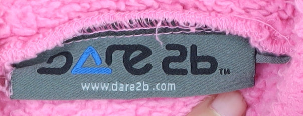 Dare 2b Girls Pink Fleece Pullover Hoodie - 9-10 Years
