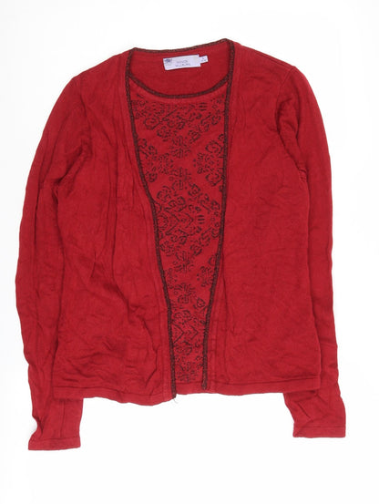 Honor Millburn Women's Red Cardigan S Size