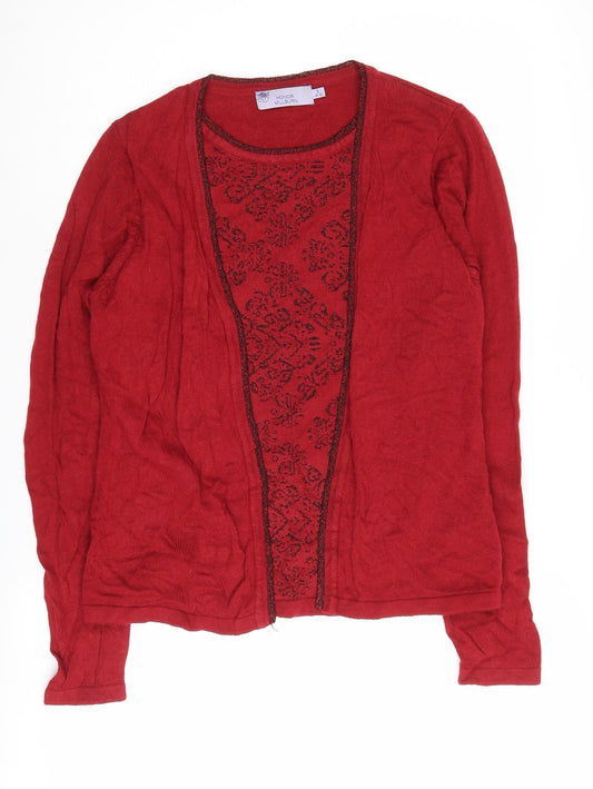 Honor Millburn Women's Red Cardigan S Size