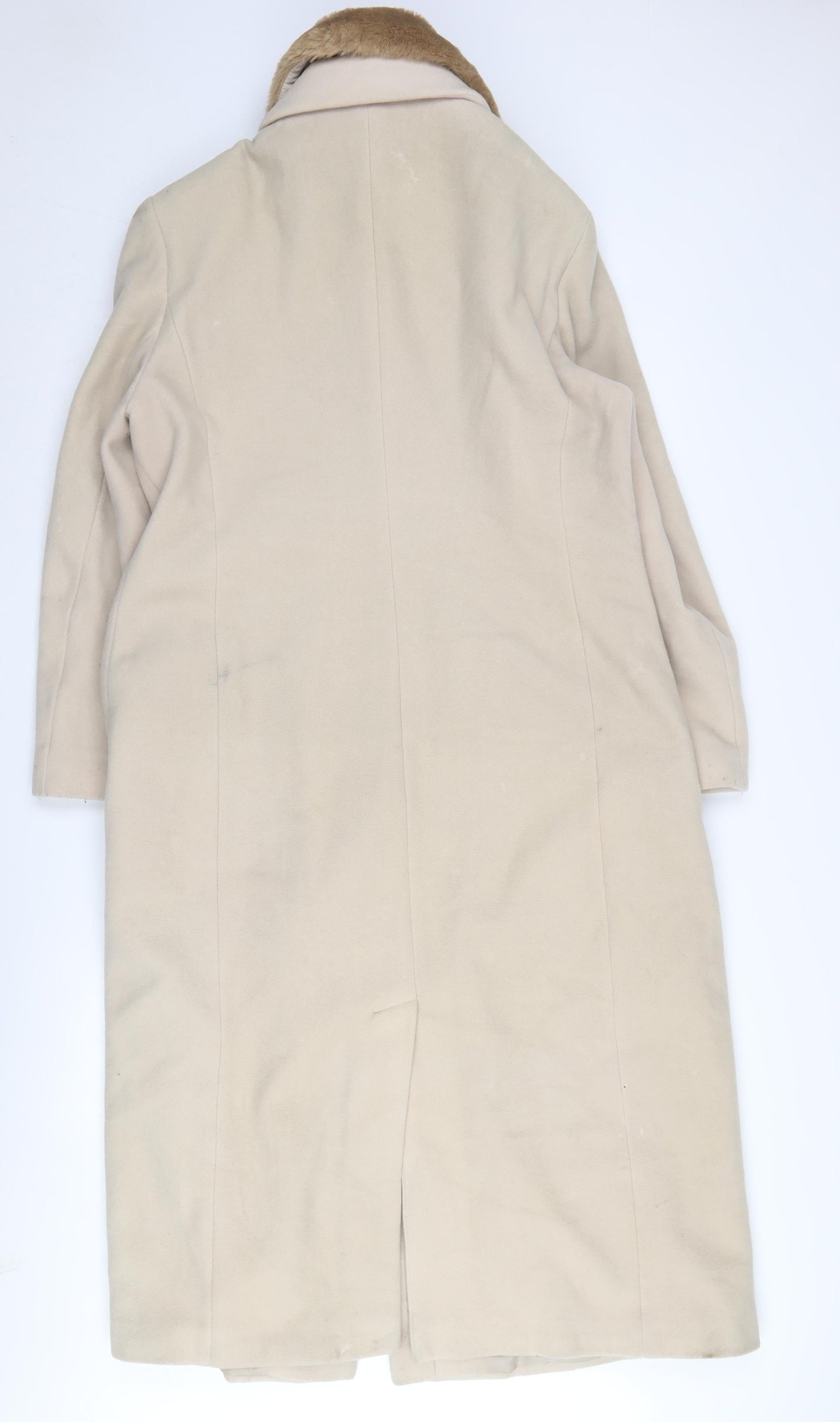Womens UK Size 16 AMARANTO Beige Overcoat
