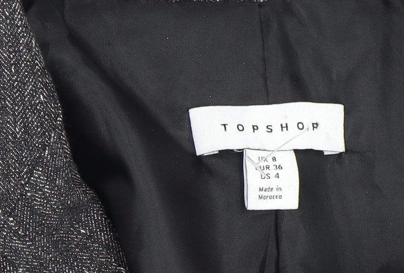 Womens UK Size 8 Topshop Grey Basic Jacket