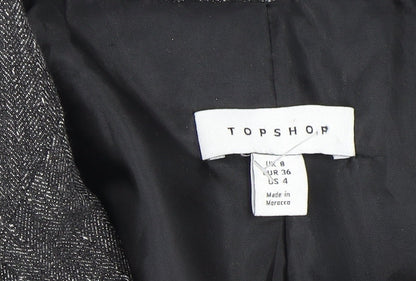 Womens UK Size 8 Topshop Grey Basic Jacket