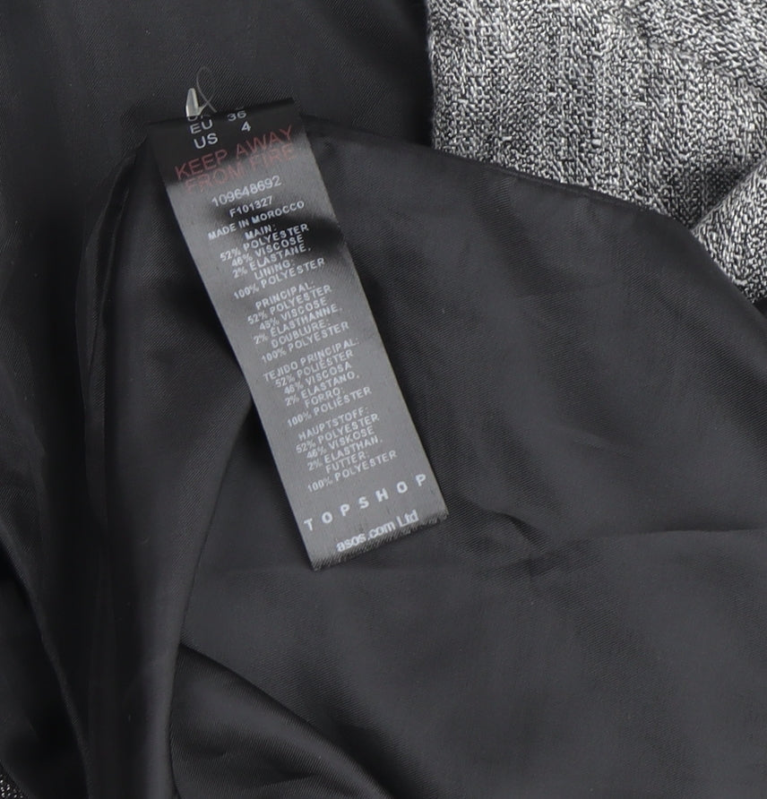 Womens UK Size 8 Topshop Grey Basic Jacket