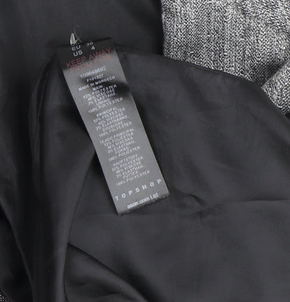Womens UK Size 8 Topshop Grey Basic Jacket