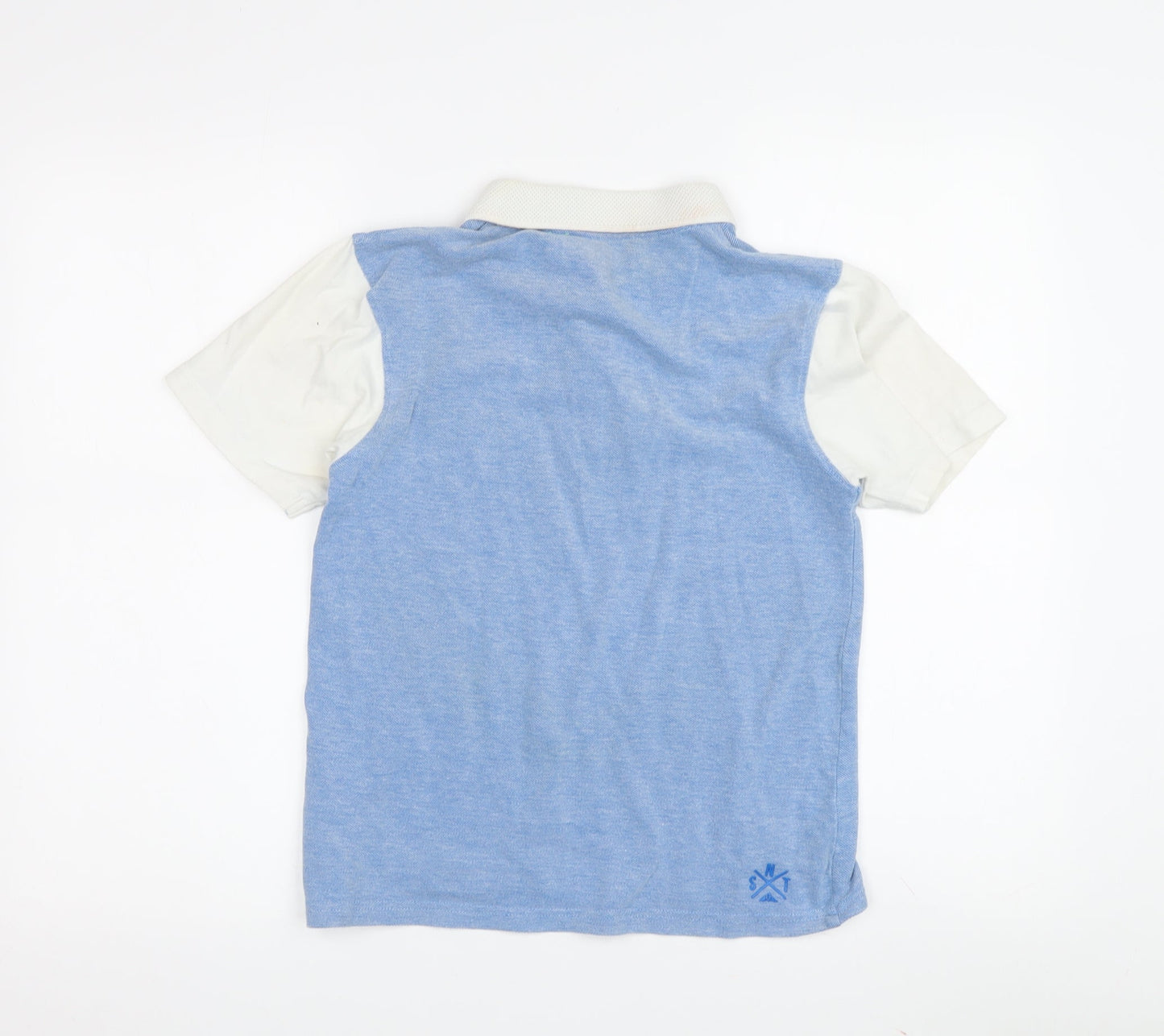 Sonneti Boys Blue White Polo Shirt 10-12 Years, Cotton Casual