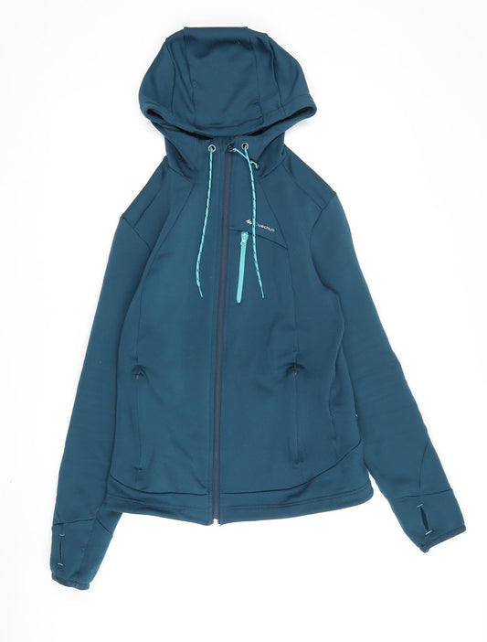 Decathlon Women's Green Full Zip Hoodie, L - Activewear