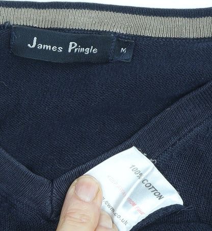 James Pringle Men's Blue Cotton Pullover Jumper M