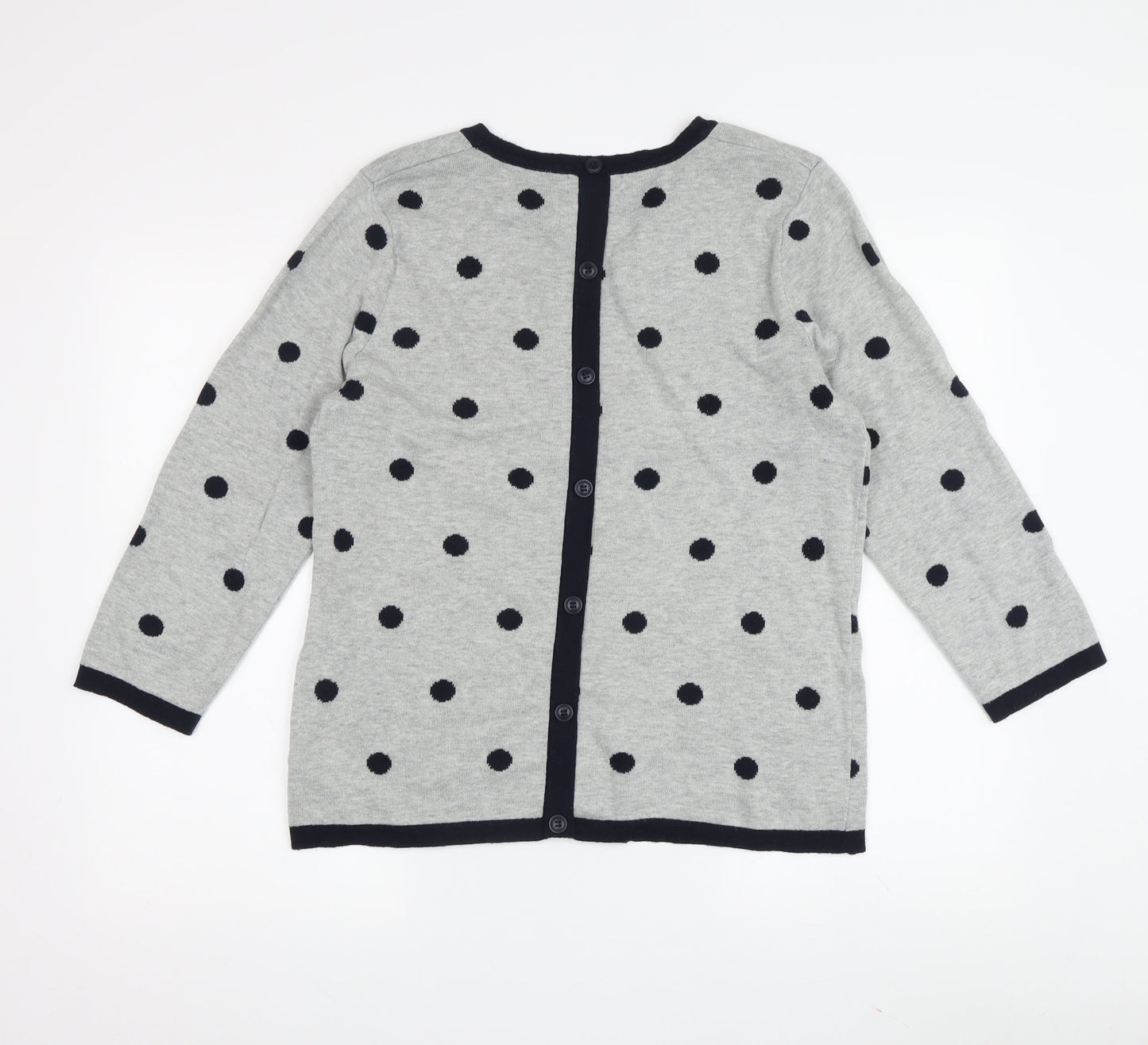 Womens UK Size L Adrienne Vittadini Grey Cardigan Jumper