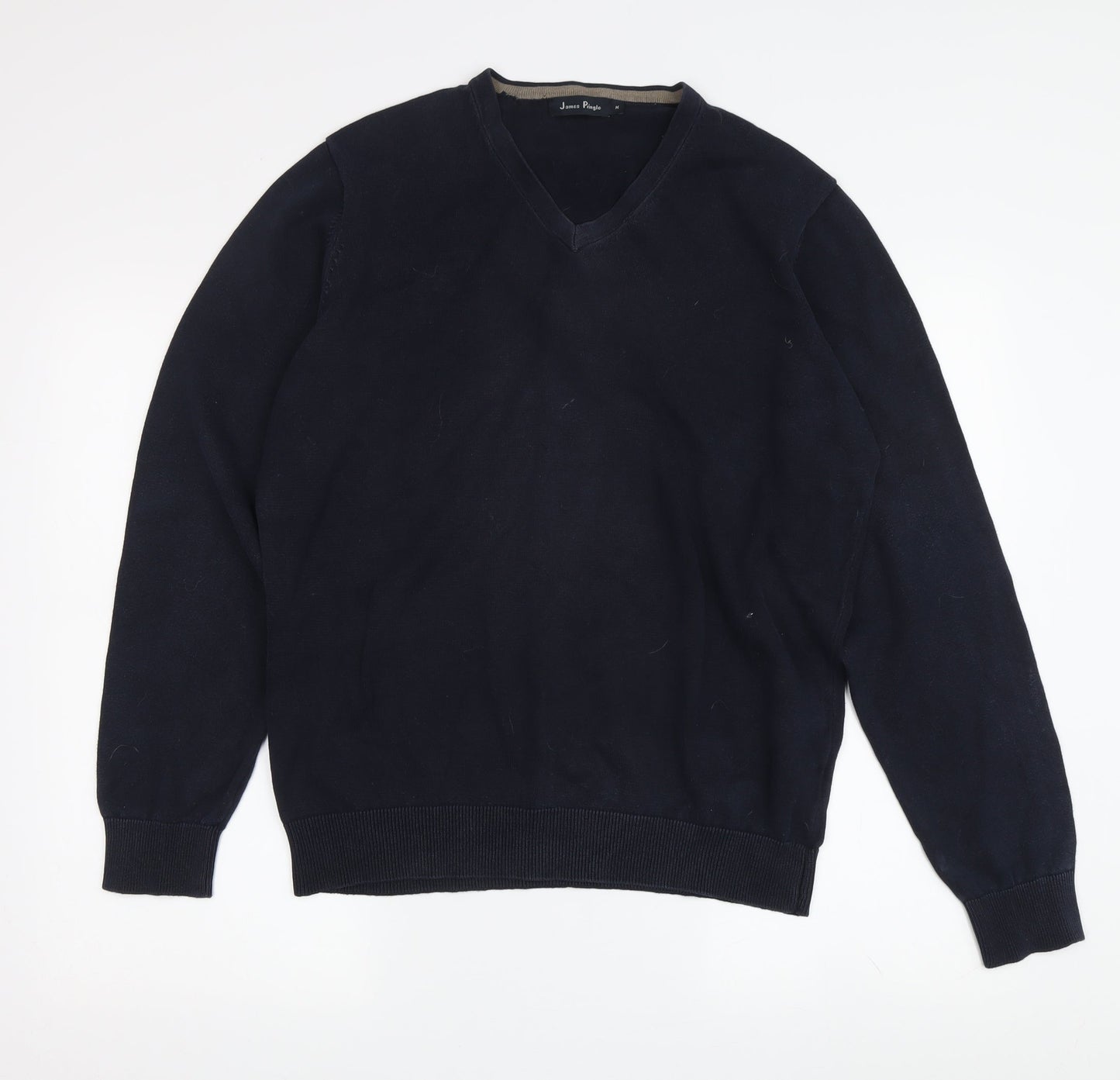 James Pringle Men's Black V-Neck Pullover Jumper M