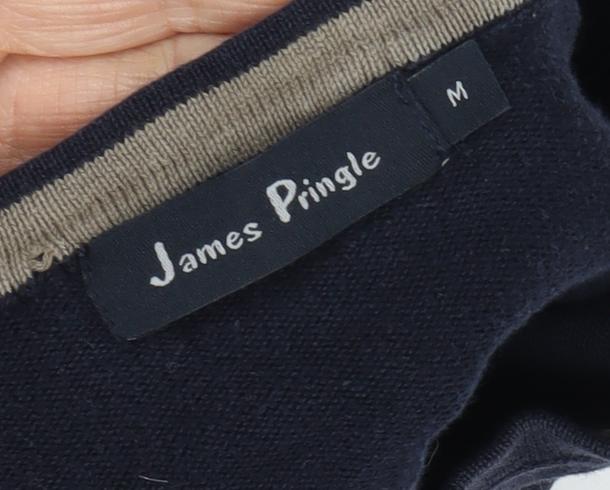 James Pringle Men's Black V-Neck Pullover Jumper M