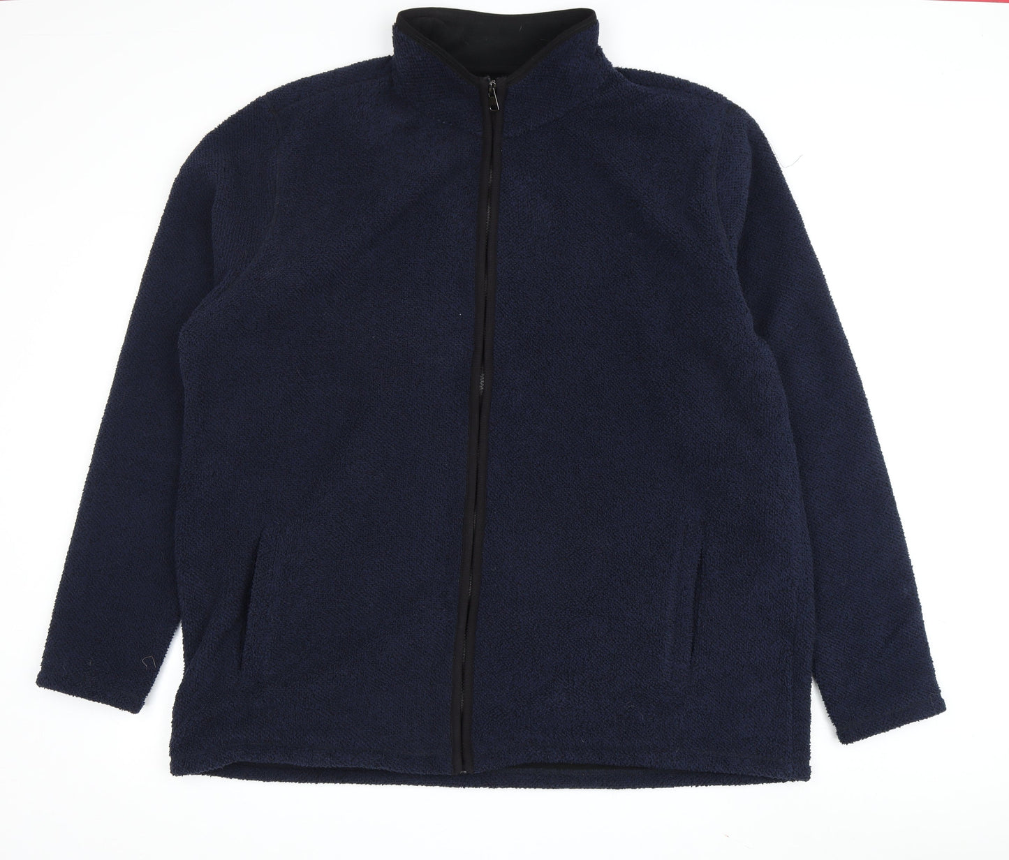 Badrhino Men's Blue 2XL Basic Jacket Full Zip