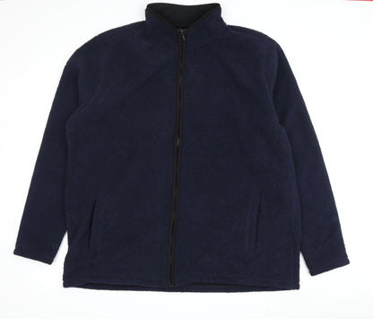 Badrhino Men's Blue 2XL Basic Jacket Full Zip