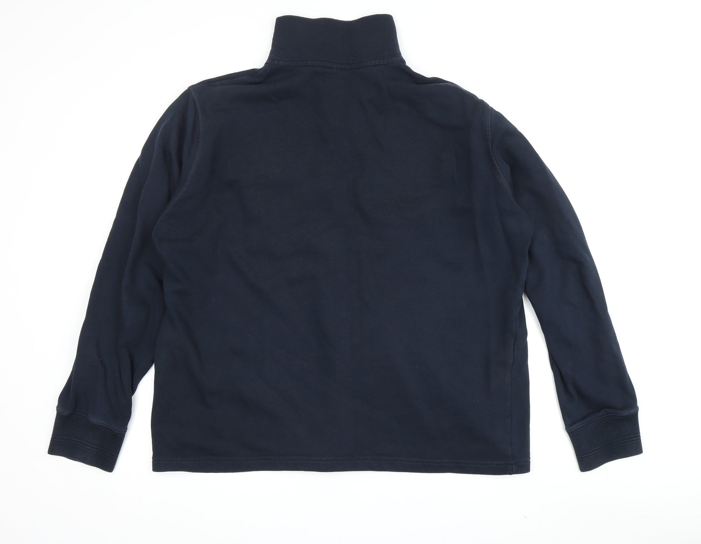 Mens UK Size XL Marks and Spencer Blue 1/4 Zip Sweatshirt
