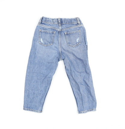 River Island Boys Blue Jeans, 2-3 Years, Boyfriend Fit, Ripped