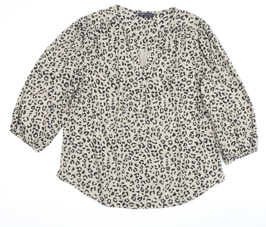 Womens UK Size 12 Marks and Spencer Brown  Blouse