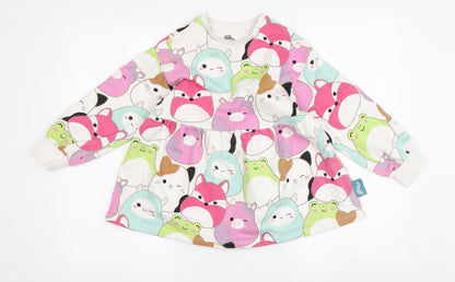 Marks and Spencer Multicoloured Girls T-Shirt Dress, Size 5-6