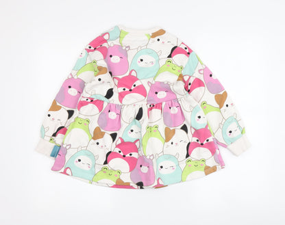 Marks and Spencer Multicoloured Girls T-Shirt Dress, Size 5-6