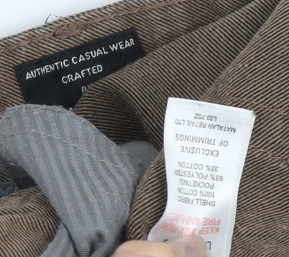 Easy Men's Brown Straight Jeans, Size 32, Regular Fit