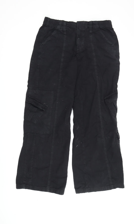 BDG Women's Black Cargo Trousers - Size S, Casual & Comfy