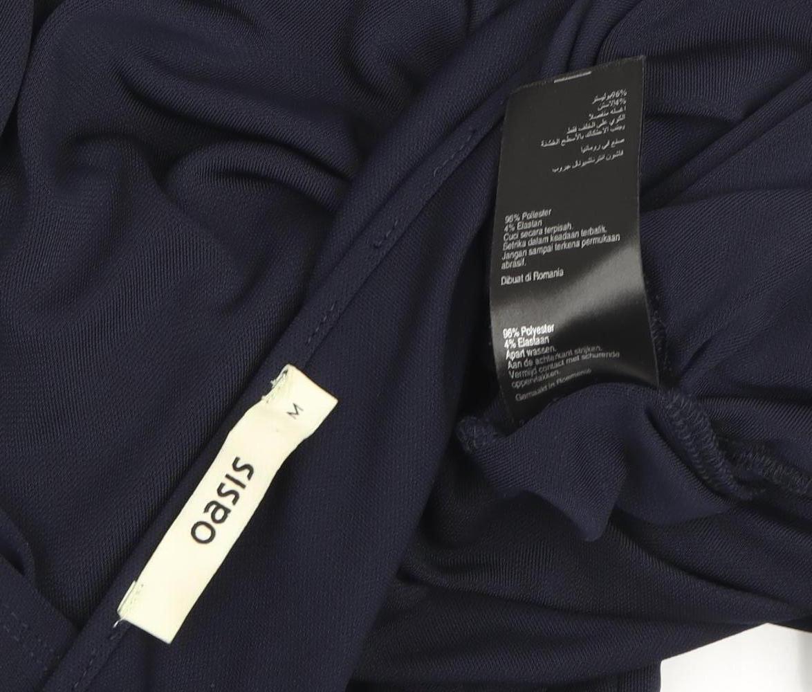 Oasis Women's Blue Sleeveless V-Neck Jumpsuit M