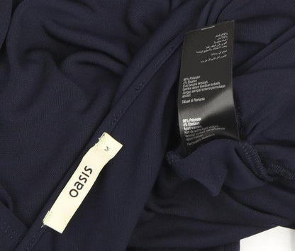 Oasis Women's Blue Sleeveless V-Neck Jumpsuit M