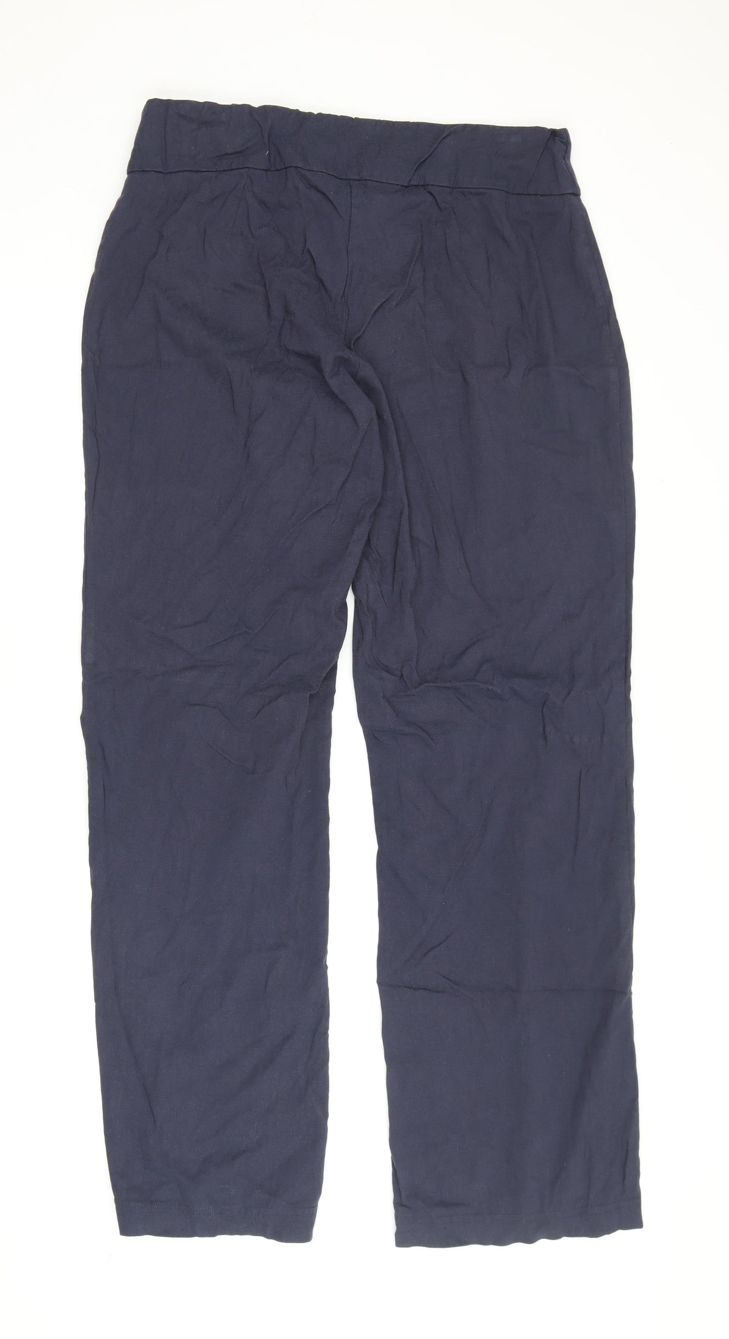 Womens UK Size 14 AMARANTO Regular Fit Casual Blue Trousers