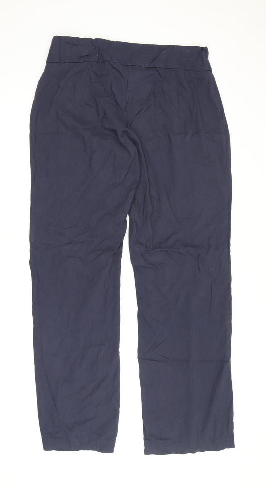 Womens UK Size 14 AMARANTO Regular Fit Casual Blue Trousers