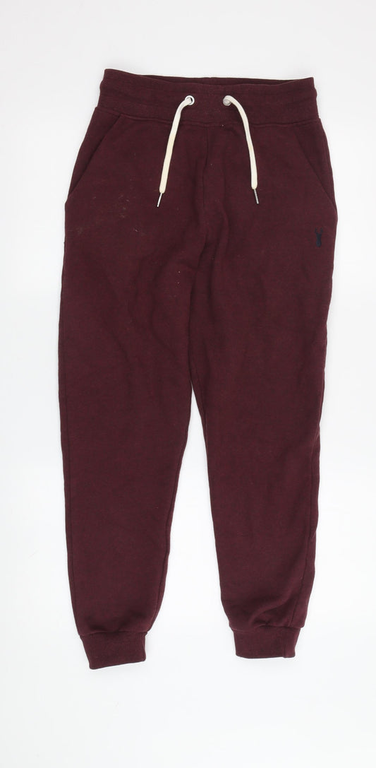 Womens UK Size XS NEXT Regular Fit Jogger Red Trousers