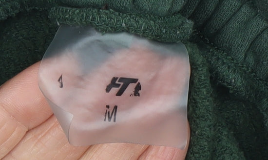 Men's Green Jogger Trousers M - Casual Cotton Blend