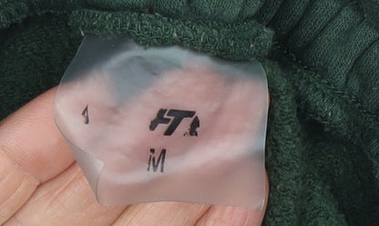 Men's Green Jogger Trousers M - Casual Cotton Blend